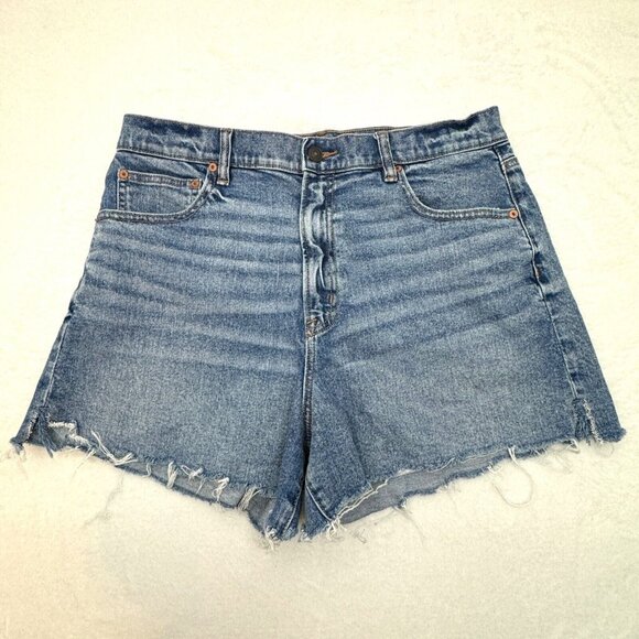 AE Pants - AE Stretch Denim Highest Waist '90s Boyfriend Short Women 14 Blue Cut-off